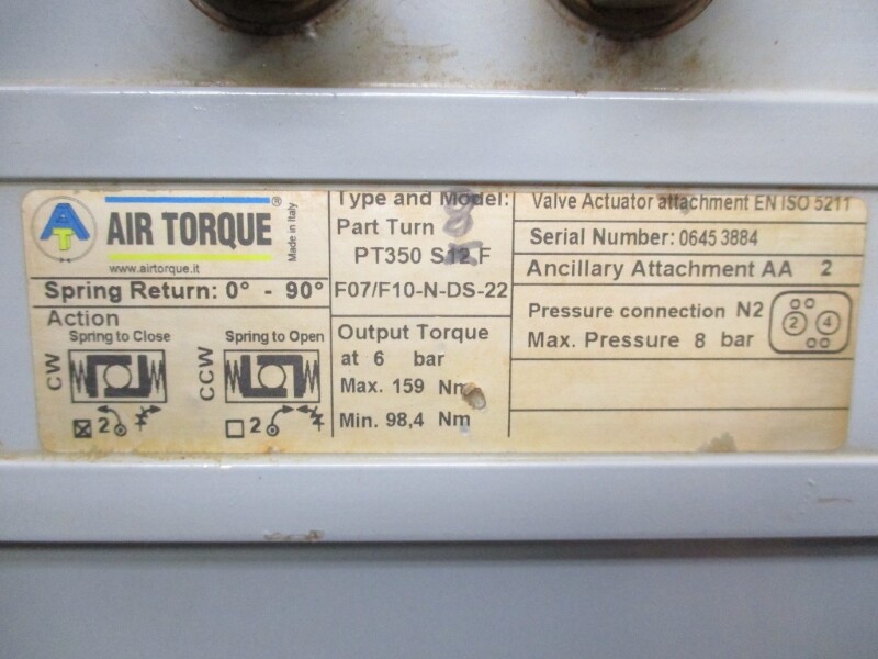 AIR TORQUE PT350S8F 30VDC 30-120PSI UNMP