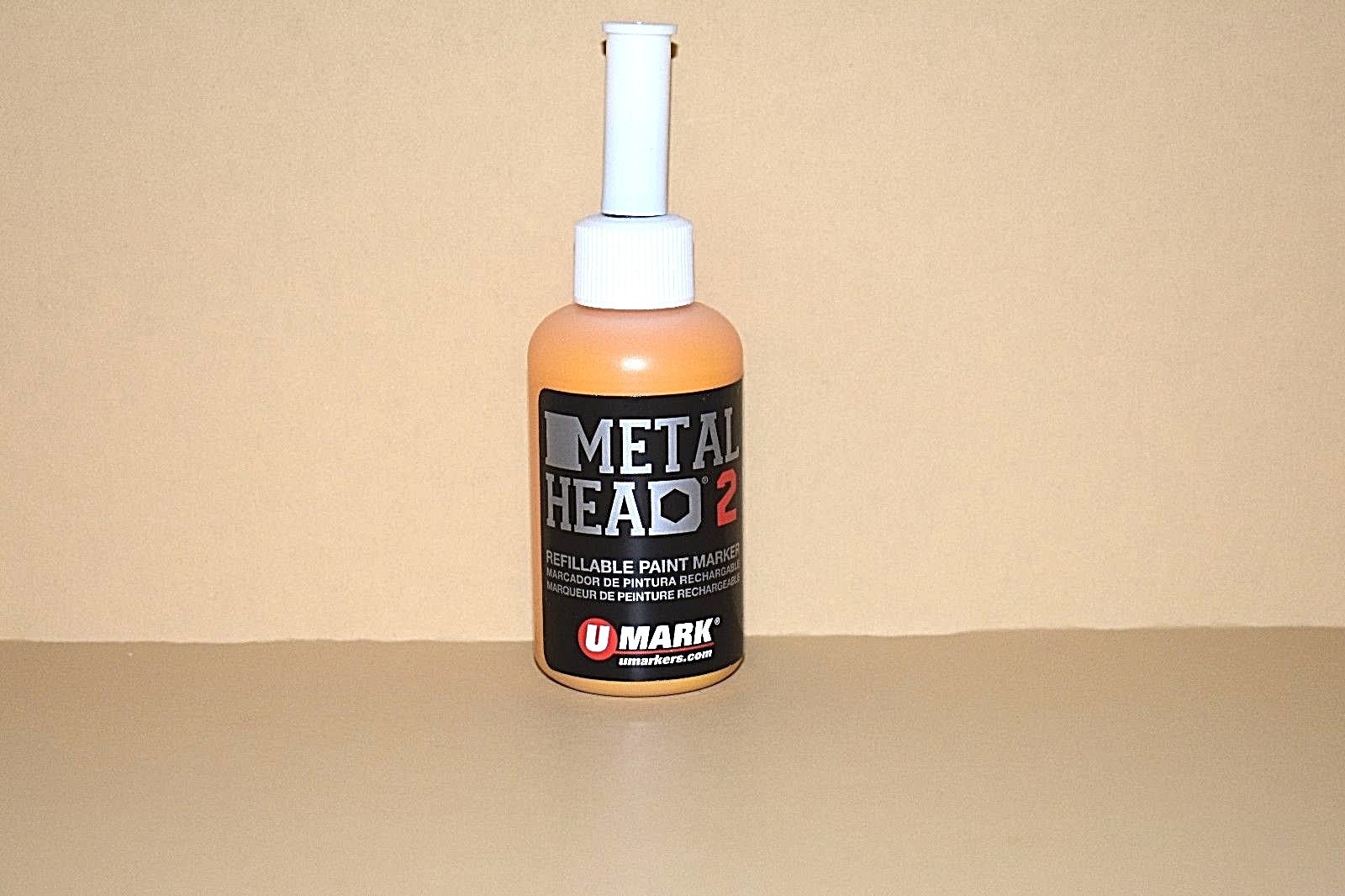 Metal Head 2 Paint Marker 2 Oz Yellow Auto Salvage Industrial Junk Yard Crafts