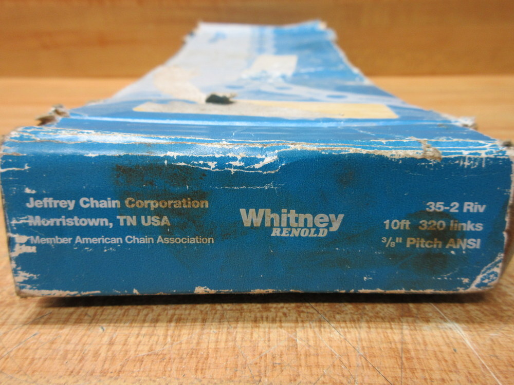 Whitney 35-2RIV Renold Roller Chain 352RIV 10′ Length