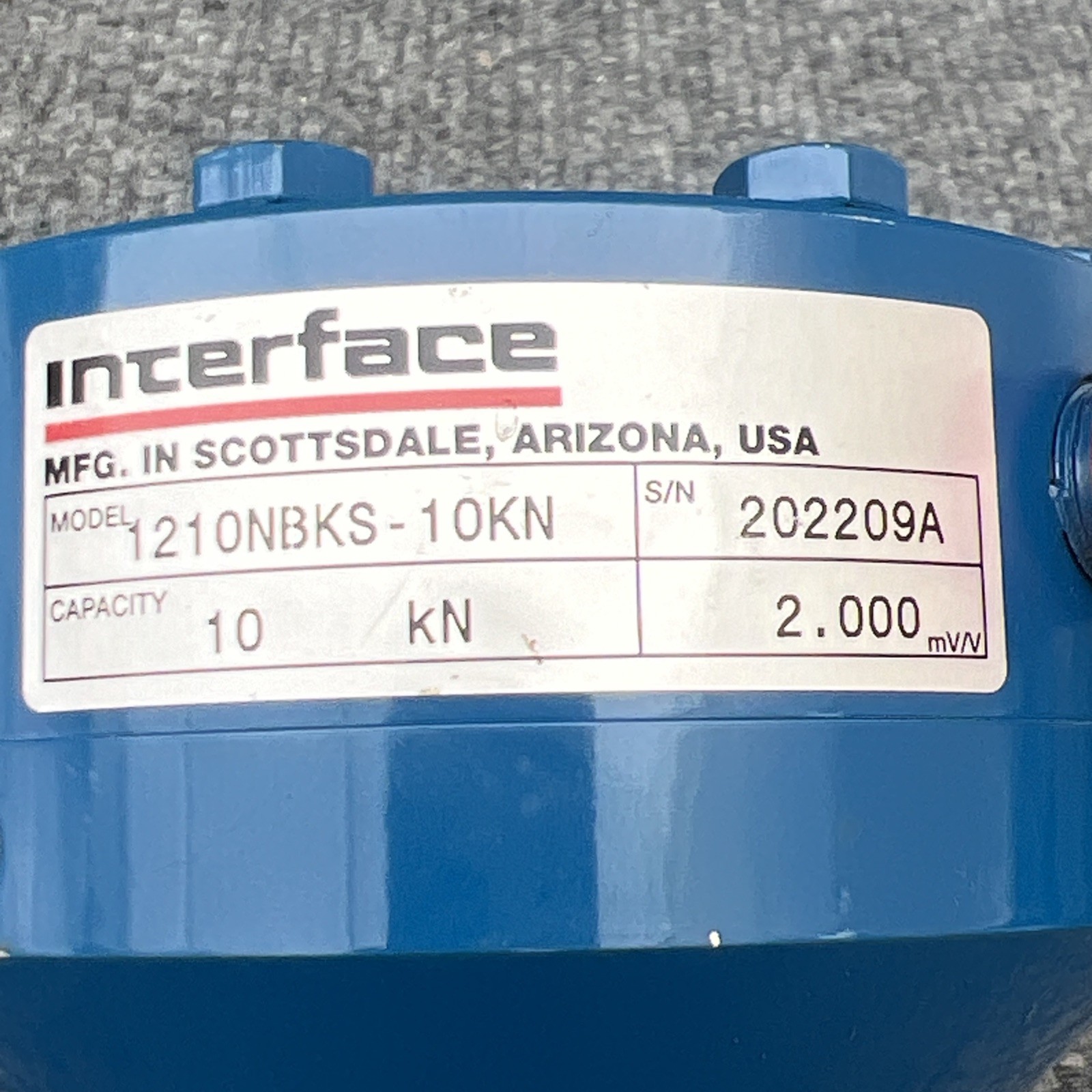 Interface 1210ACK-10KN-B Capacity 10 kN 2.170mV/V, New Other
