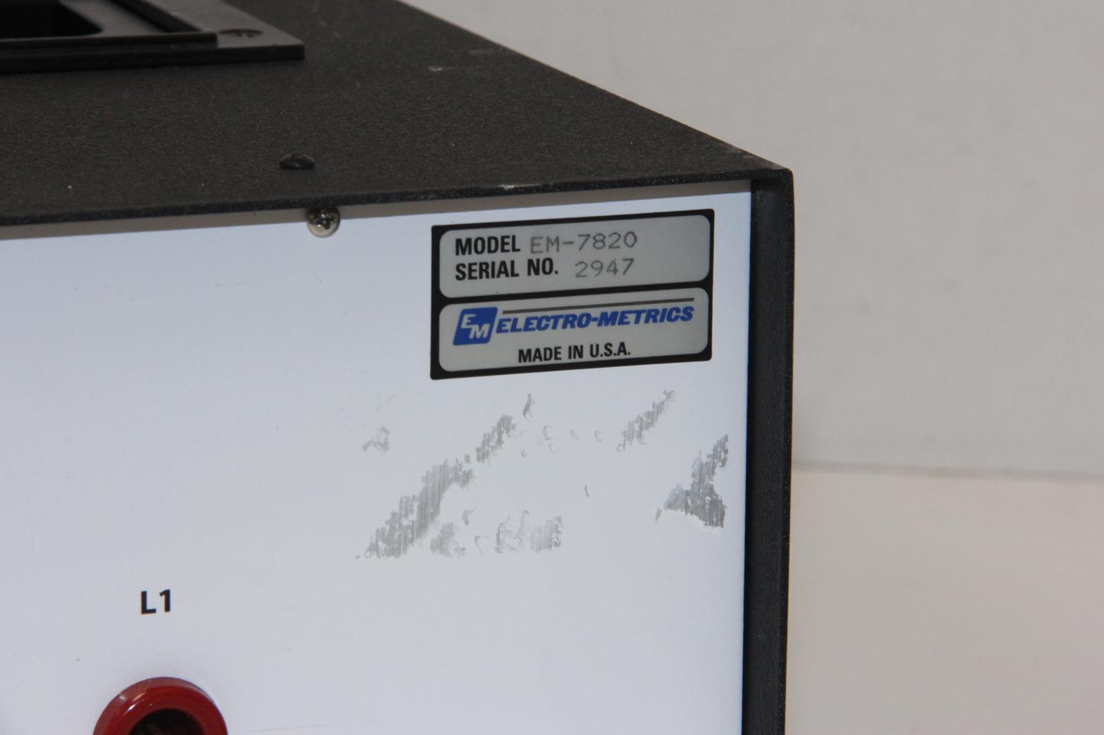 ELECTRO-METRICS EM-7820 Line Empedance Stabilization Network