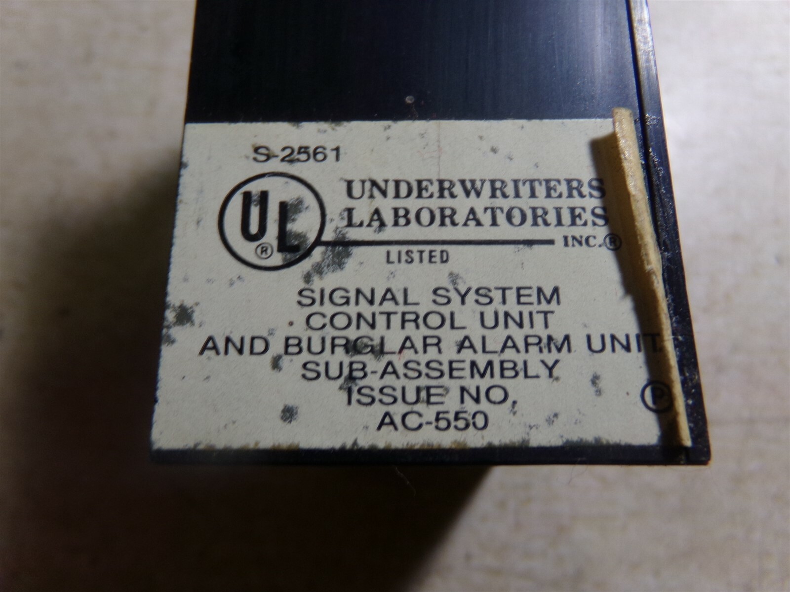 Signal System Control UL S-2561 Burglar Alarm Unit AC-550 *FREE SHIPPING*