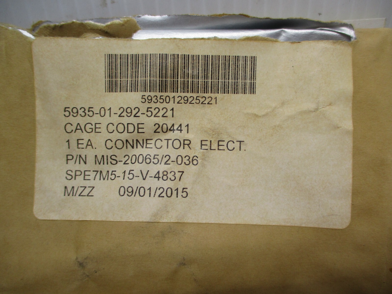 RAYCHEM MIS-20065/2-036 CONNECTOR 5935012925221