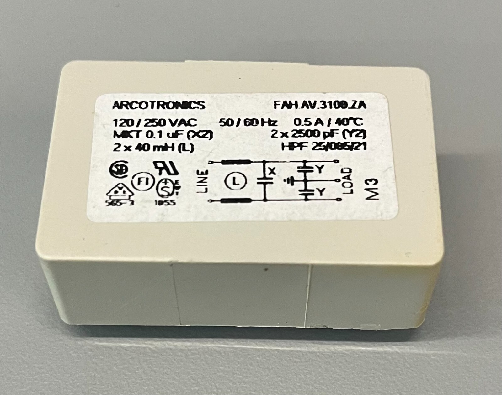 ARCOTRONICS F.AH.AV.3100.ZF suppression filter