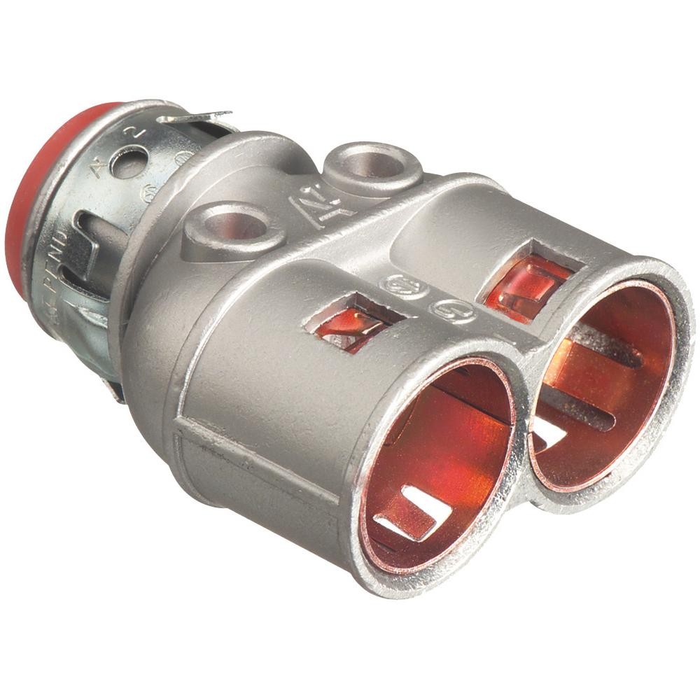 Arlington 4040AST 3/8″ Zinc Die-Cast Duplex Cable Connector 1/2″ Knockout