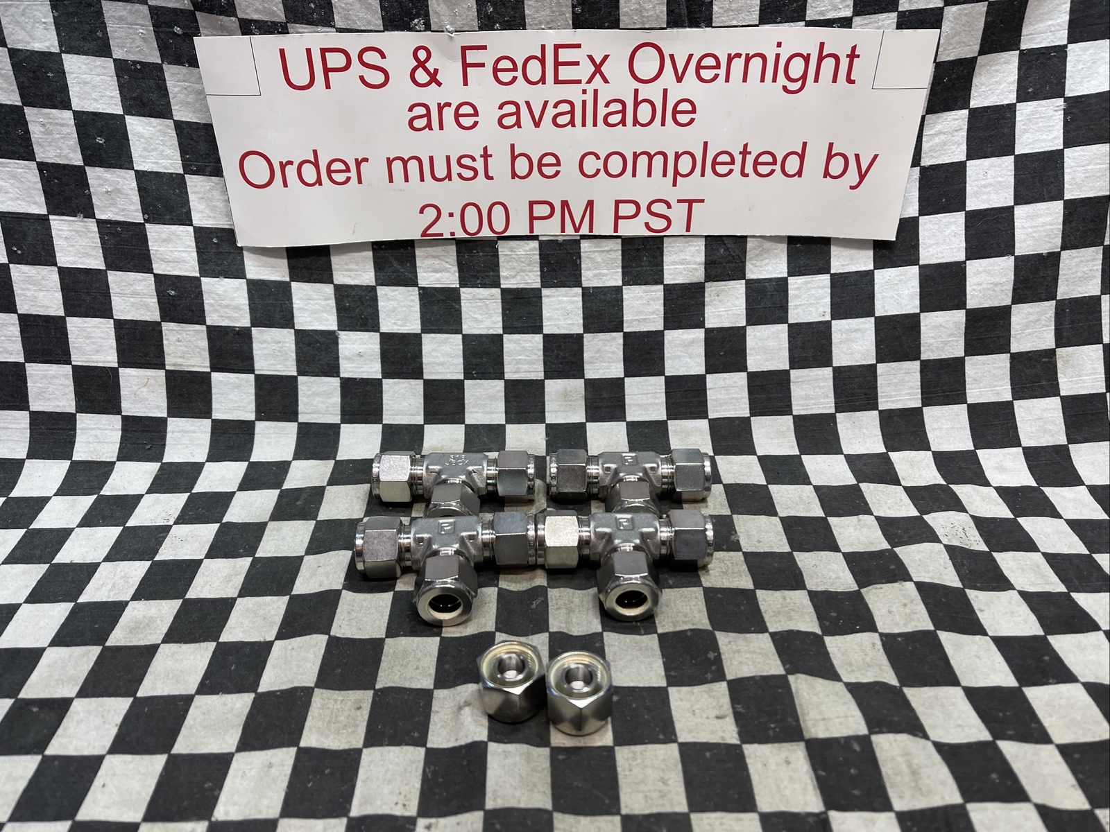 PARKER TEE UNION PLUG 1/2″ 8ET8-316 & 8BLP8-316, LOT OF 6 SHIPSAMEDAY#1606V49