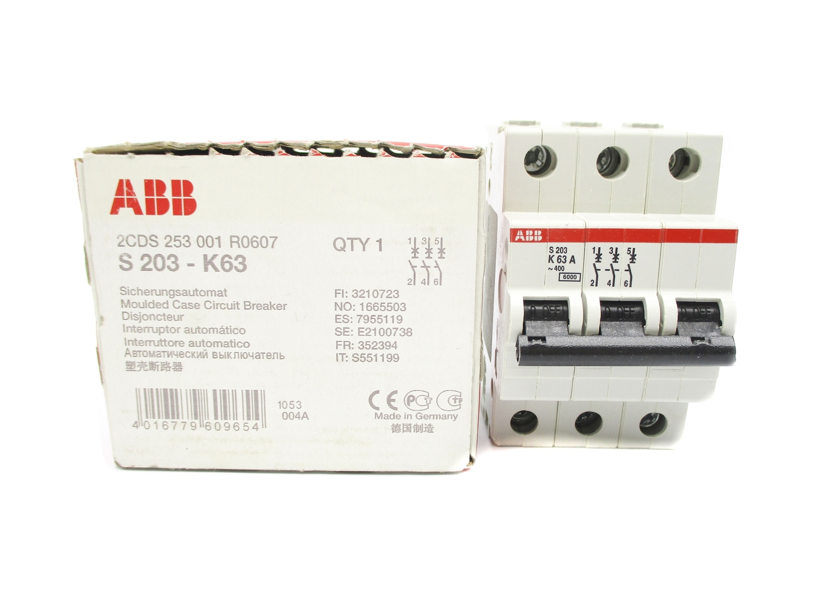 ABB S203-K63 400V 63A NSMP