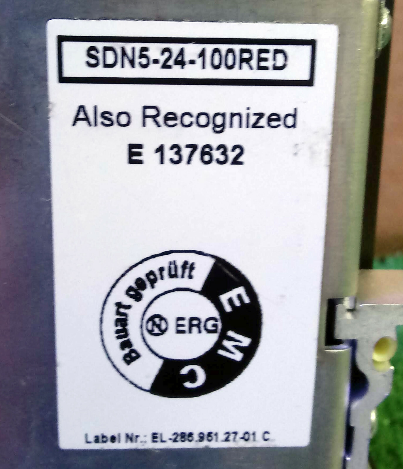 1 USED SOLA SDN 5-24-100 RED POWER SUPPLY ***MAKE OFFER***