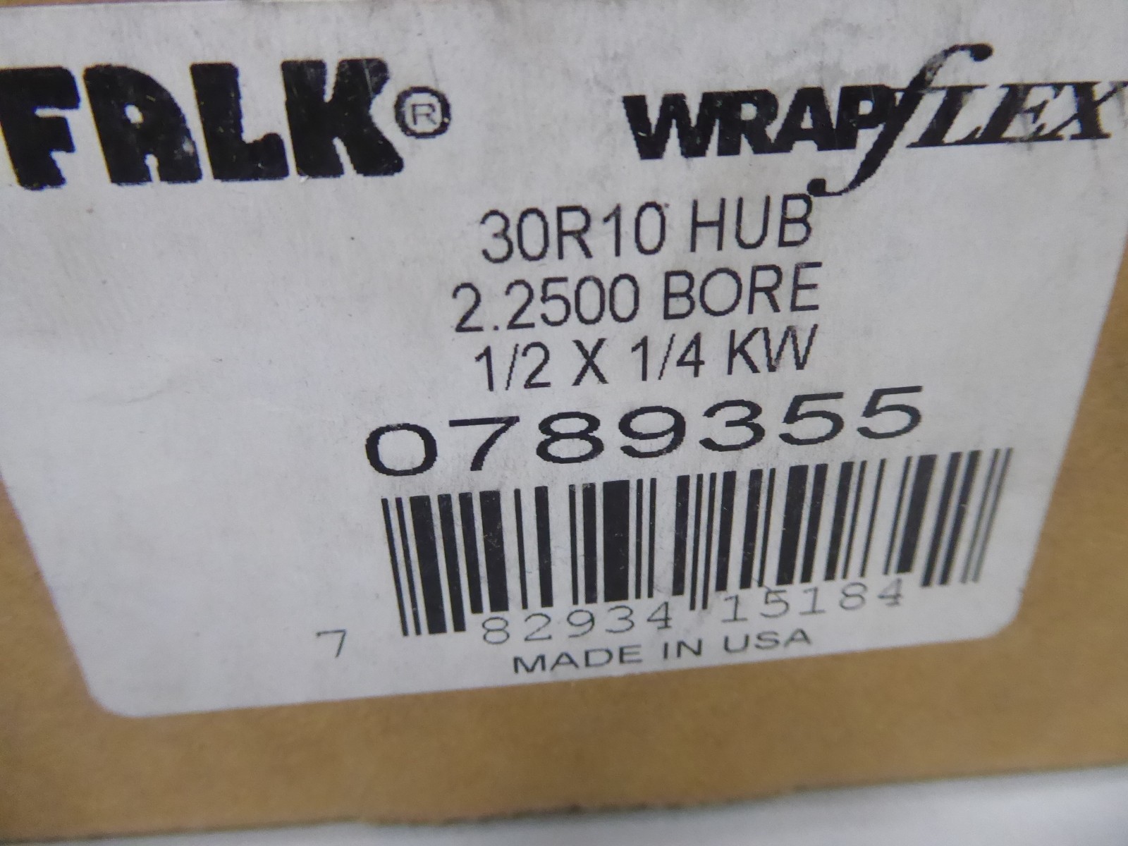 Falk Rexnord 0789355 30R10 2.250 Bore 1/2 x 1/4 KW Wrapflex 789355