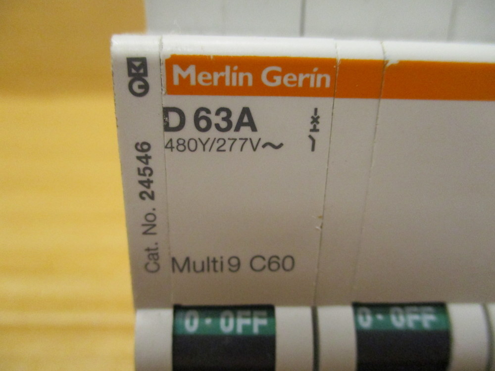 Square D MG24546 Merlin Gerin 63A Breaker Schneider 24546 W/O DIN Clips