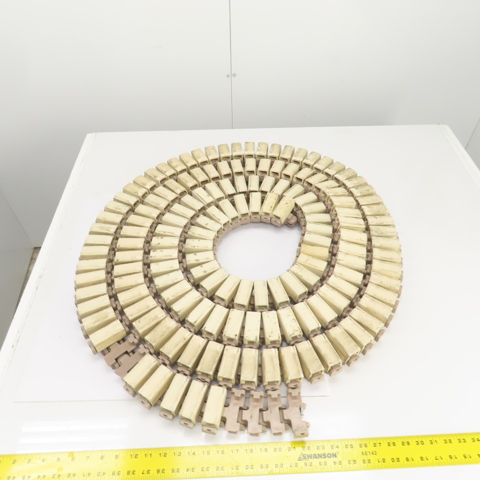 234″ L x 2-1/2″ W Side Flexing Table Top Conveyor Chain W/Soft Rubber Top