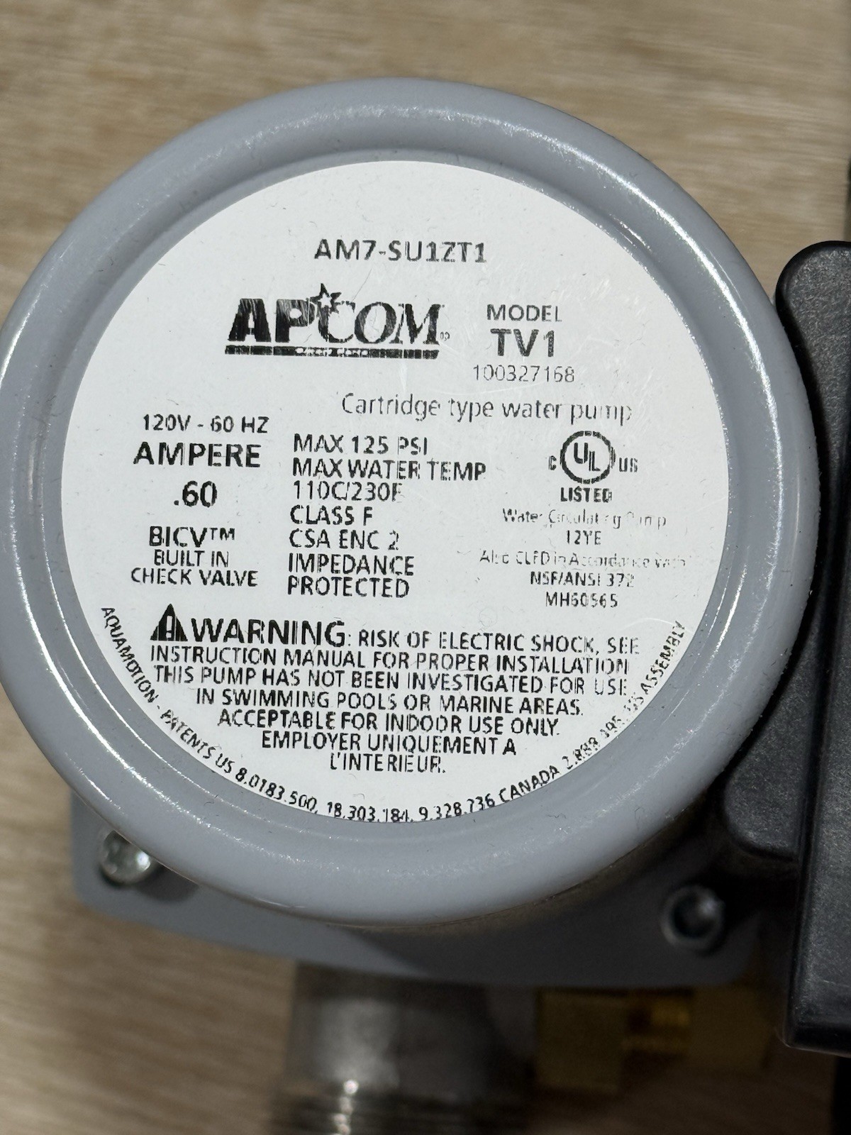 NEW APCOM TV1 Instant Hot Water Recirculating Pump Tankless Water Heaters READ