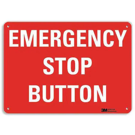 Lyle U7-1155-Ra_10X7 Emergency Stop Button, 7 In X 10 In, Vertical Rectangle,
