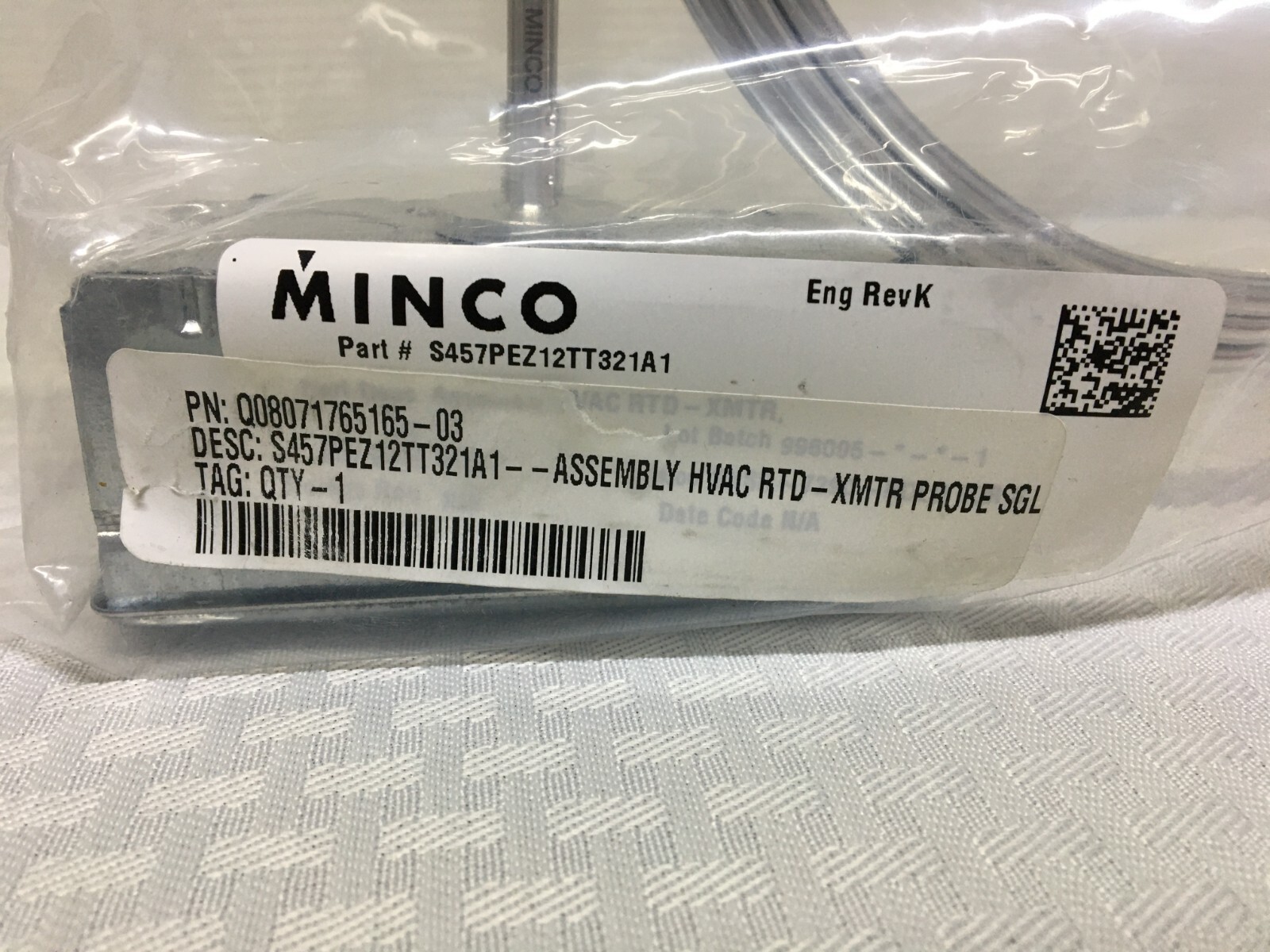 New! Minco S457PEZ12TT321A1 Temperature Sensor (#40019)