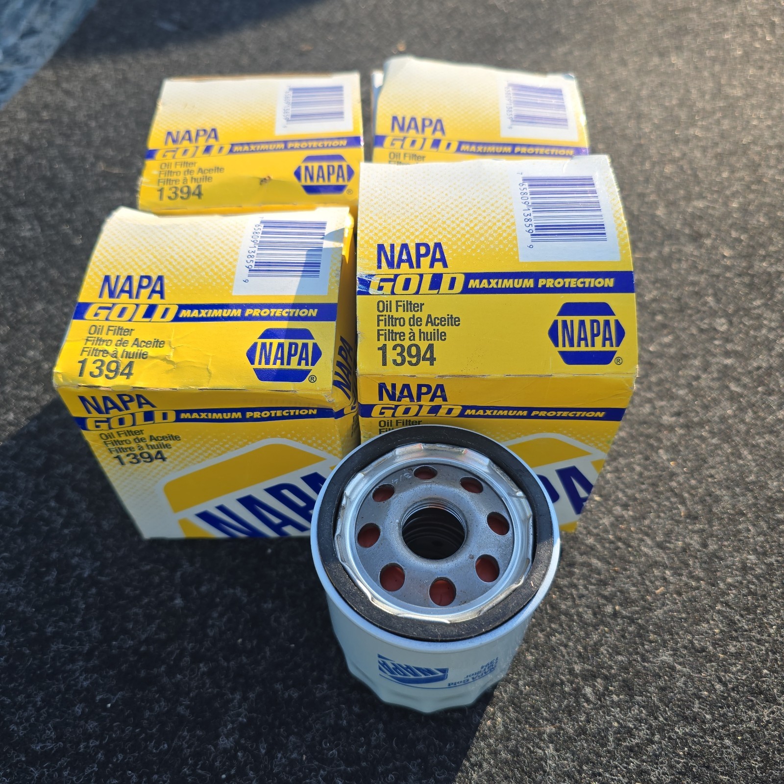 NAPA Gold 1394 Oil Filter Lot Of 4 NOS New Old Stock Maximum Protection