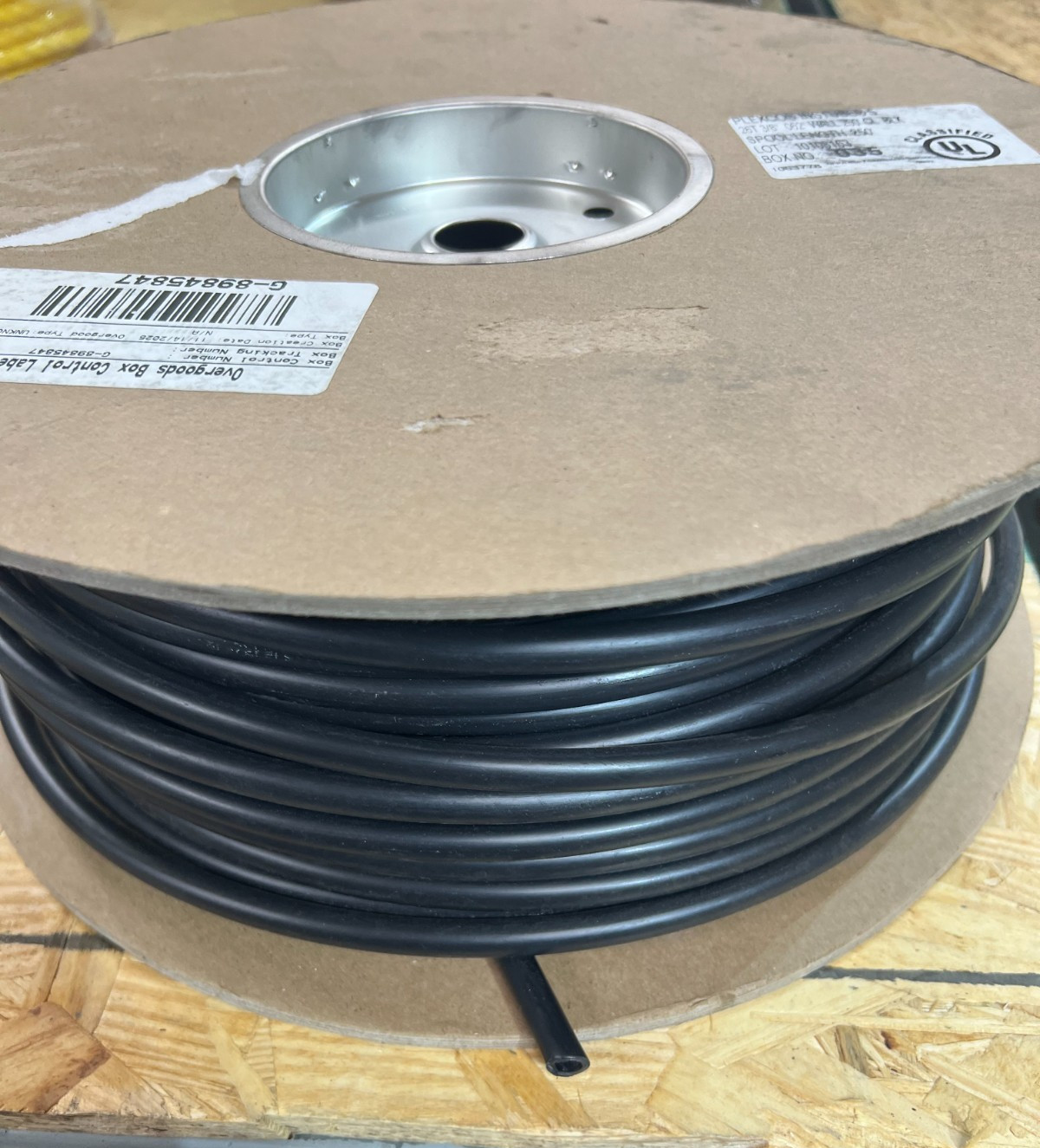 250′ Plexco 1063778 Pneumatic Tubing Black 3/8″OD Polyethylene Flame Retardant