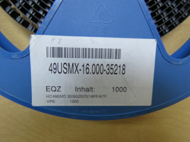 EUROQUARTZ 49USMX-16.000-35218 Qty of 100 per Lot QUARTZ 16.000MHz HC49