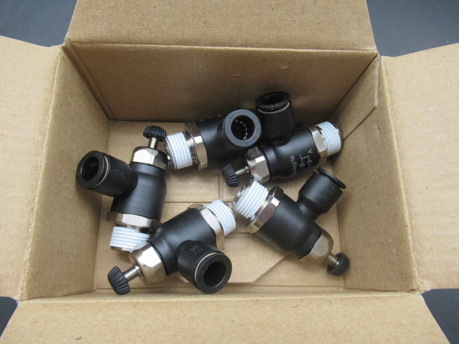 5 Pack Parker Legris 70656018 Mini Flow Control Valve 3/8″ x 3/8″ *NEW*