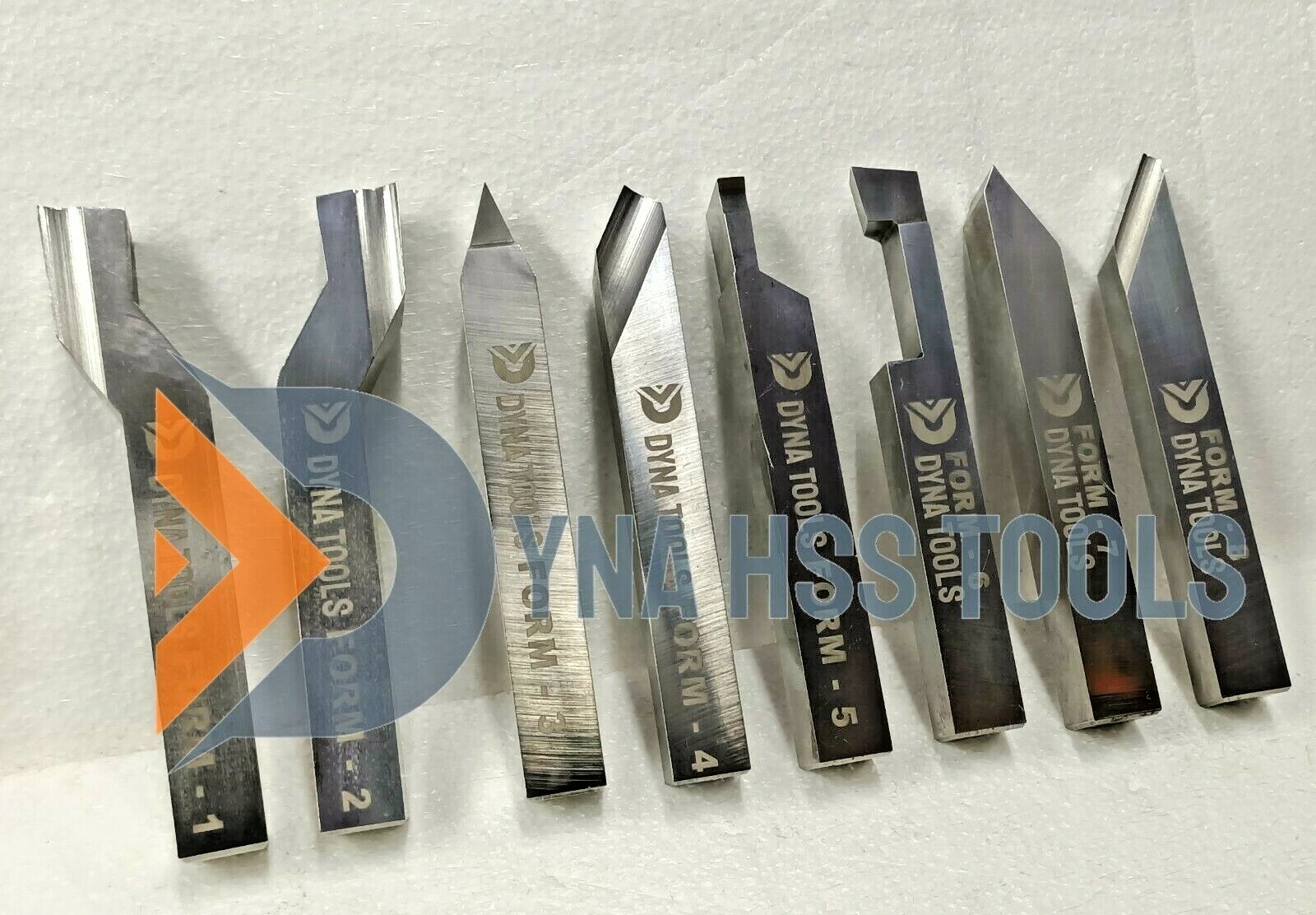 1/4″ HSS Lathe Form Tools Set Of 8 Pieces 1/4″ Square Shank Pre-Formed Tools