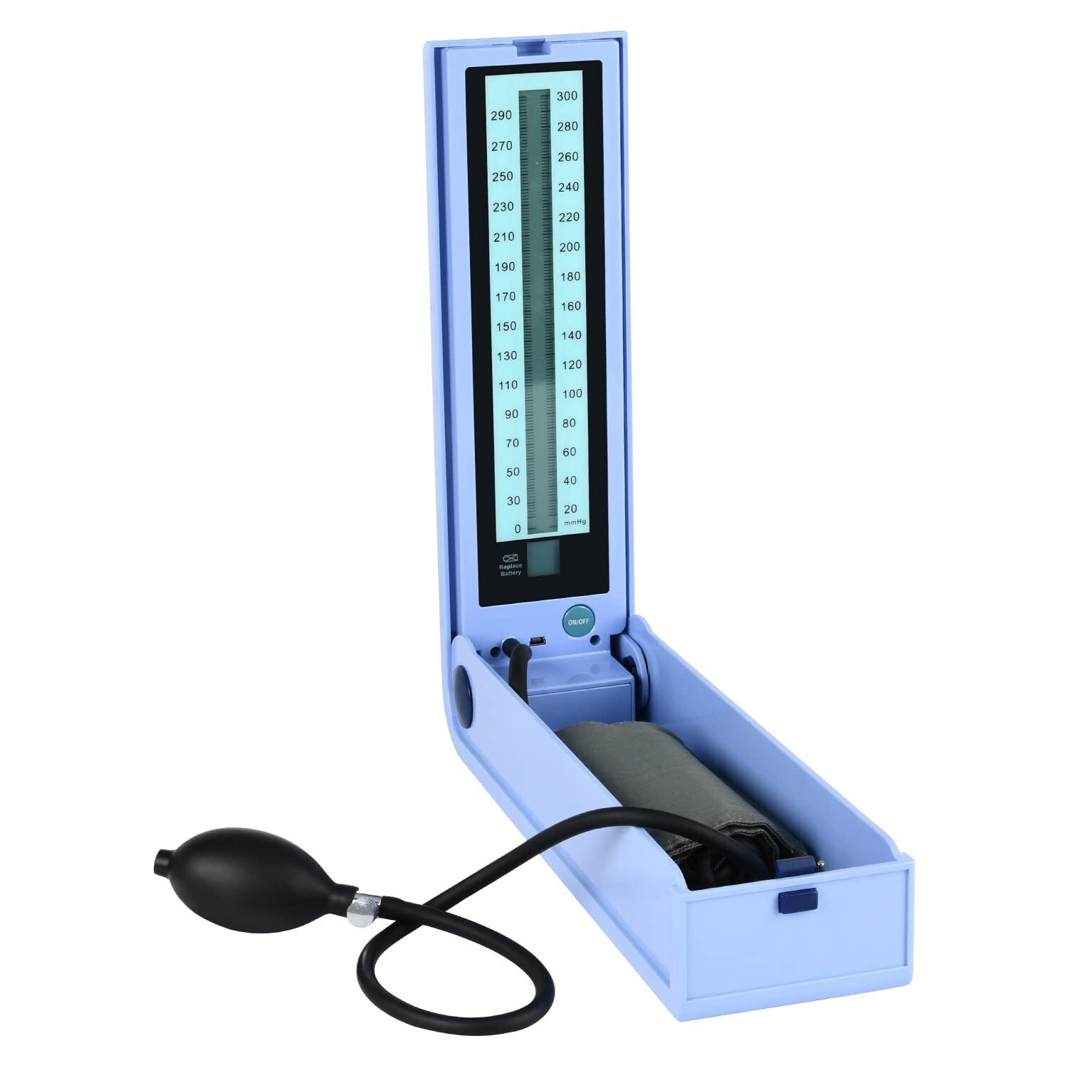 LCD Mercury-Free Sphygmomanometer Latex Bladder Latex Bulb Cotton Cuff FREE SHIP