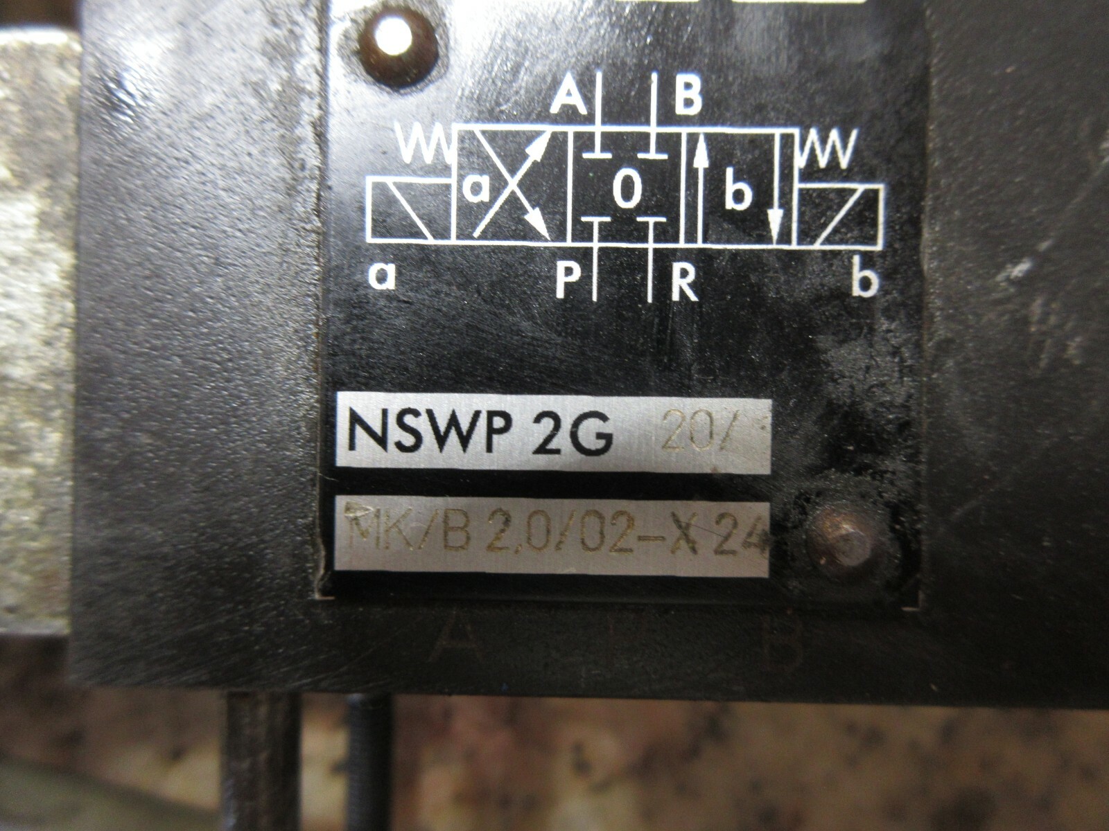 HAWE VALVE NSWP 2G 20 MK/B 2.0/02-X24 NSWP2G20MK/B 2.0/02-X24 DMG 42 CNC LATHE