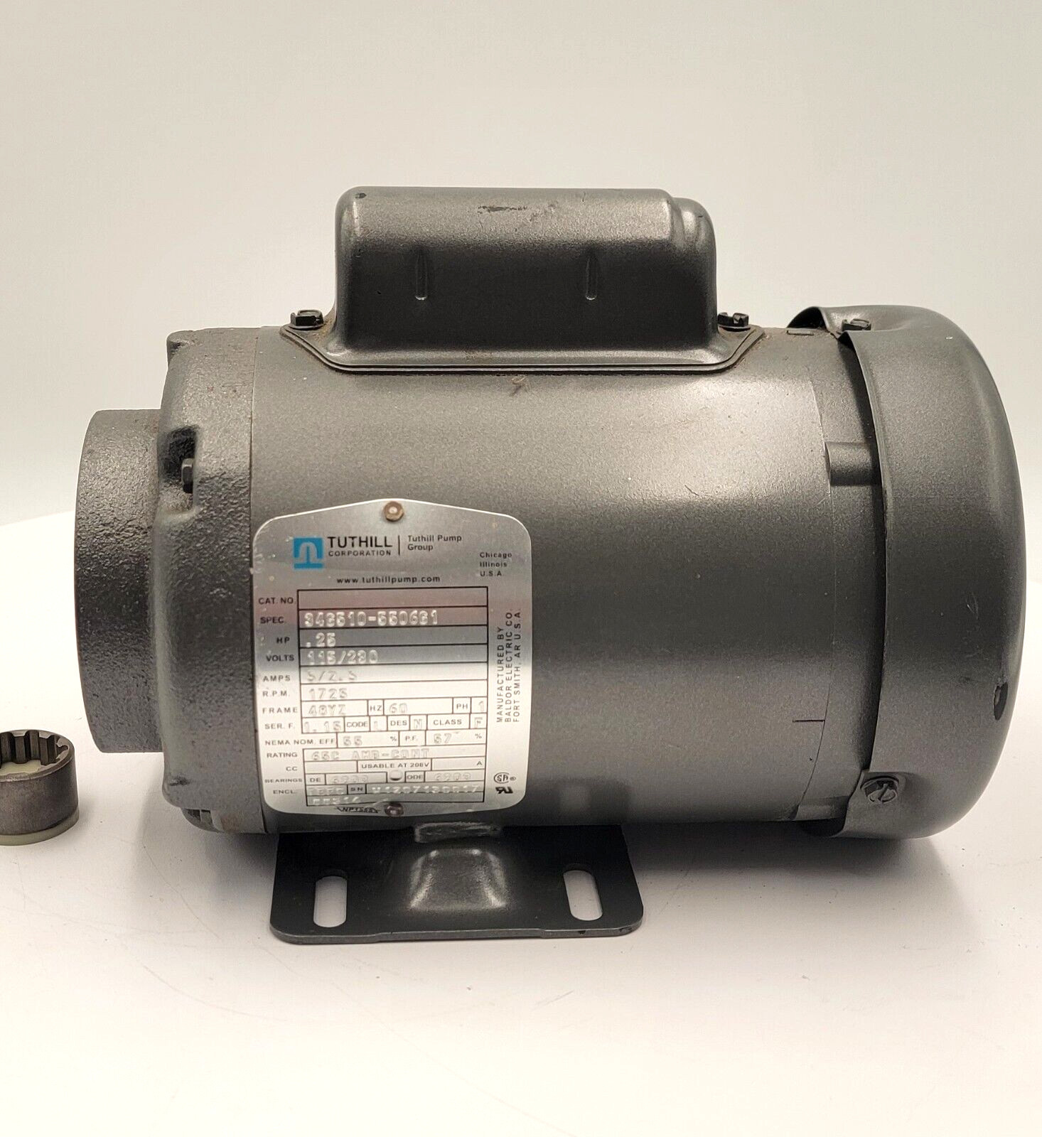 TUTHILL CORPORATION #346510-5506G1 MOTOR BALDOR ELECTRIC CO. MOTOR