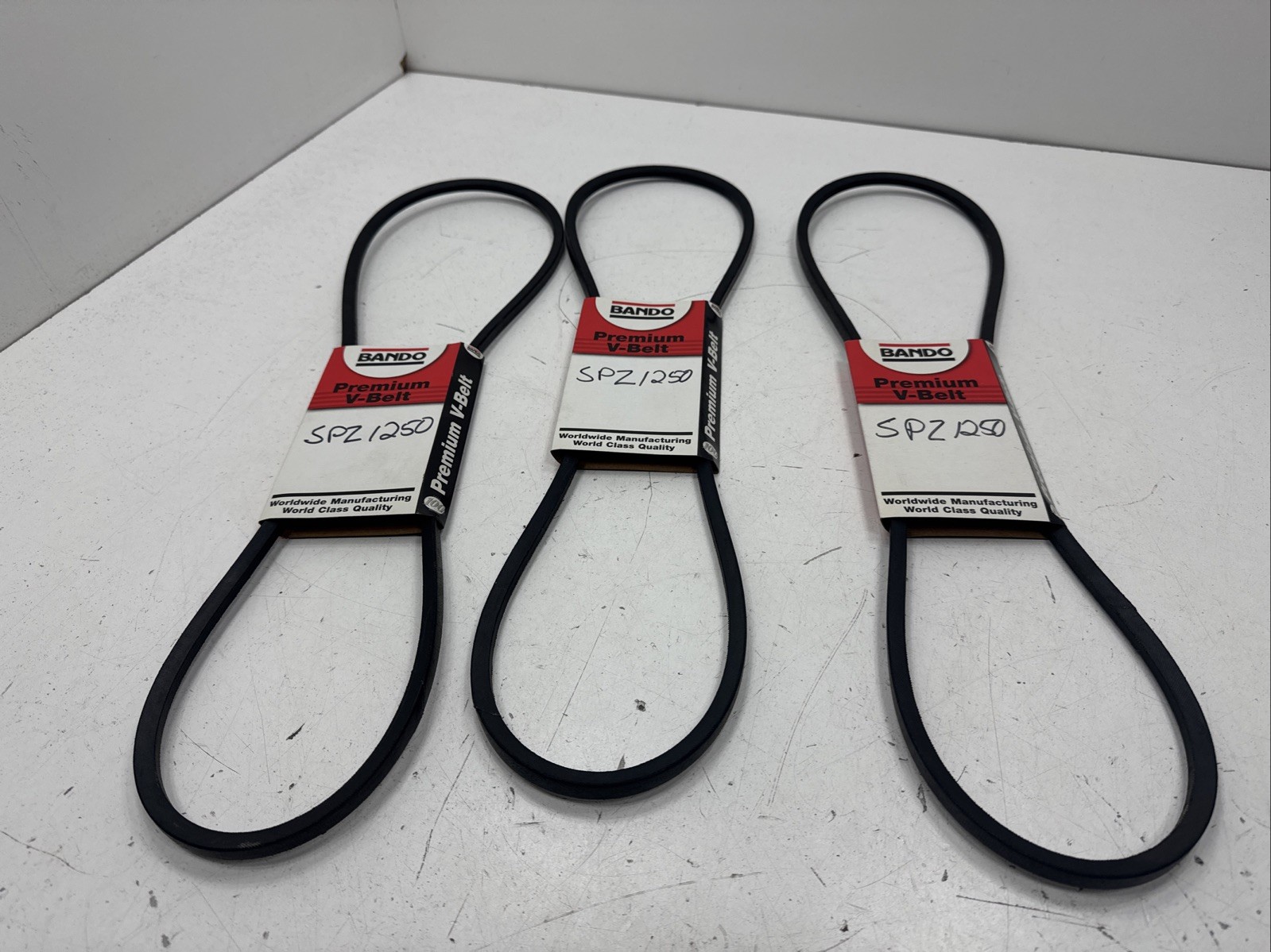 (Qty.3) Bando SPZ1250LW , SPZ-1250-LW , SPZ 1250 LW , Standard V-belt