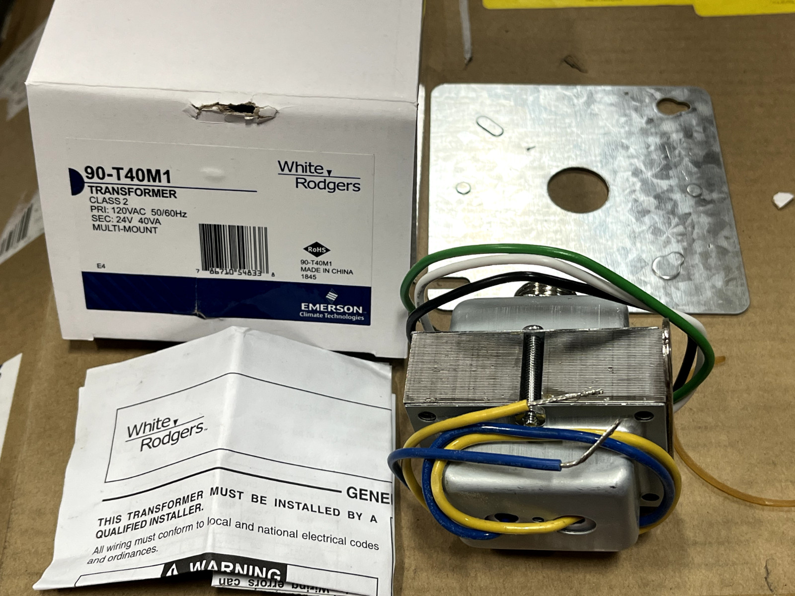 White Rodgers 90-T40M1 Transformer Class 2 120VAC 56/60Hz NIB Z13