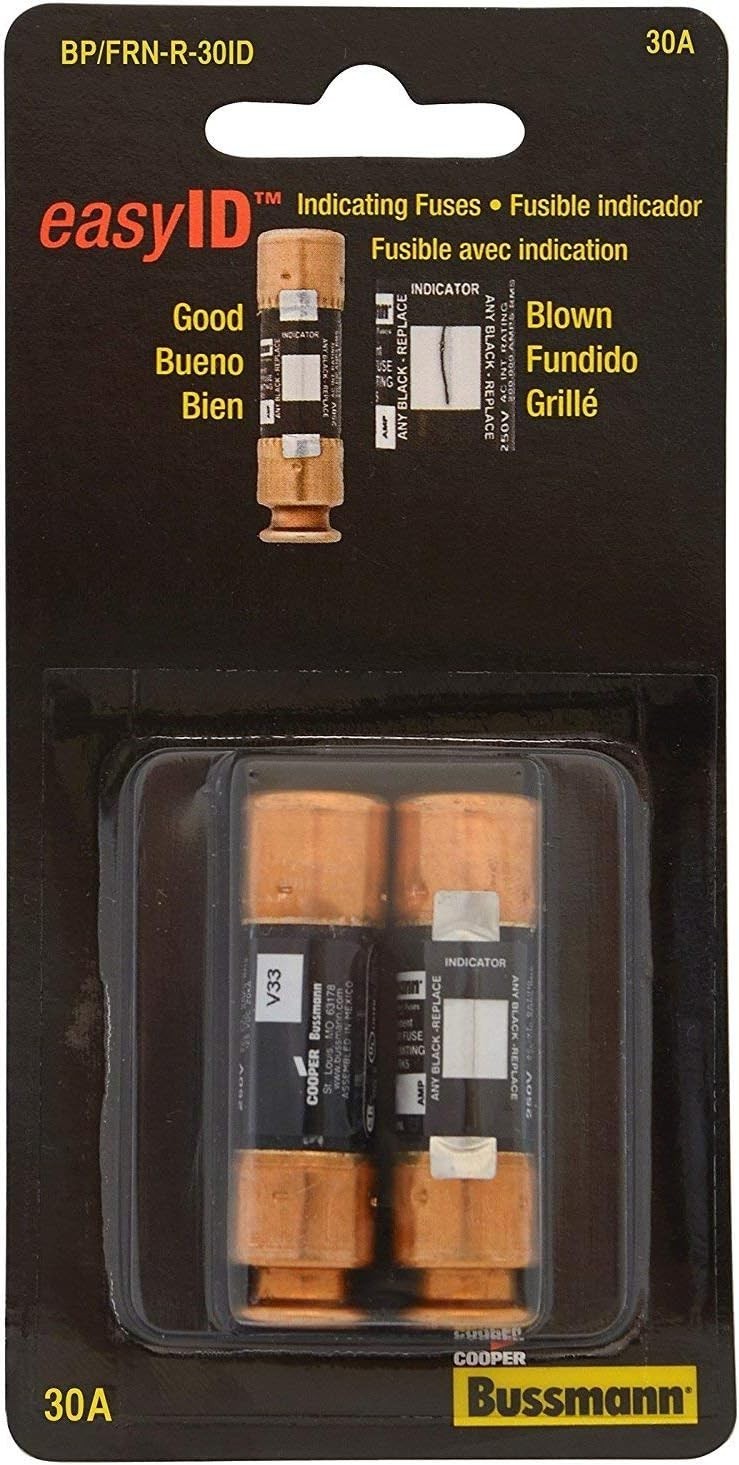Bussman BP/FRN-R-30ID 30 Amp EasyID Heavy-Duty Time Delay Fuse 2 Pack New HVAC