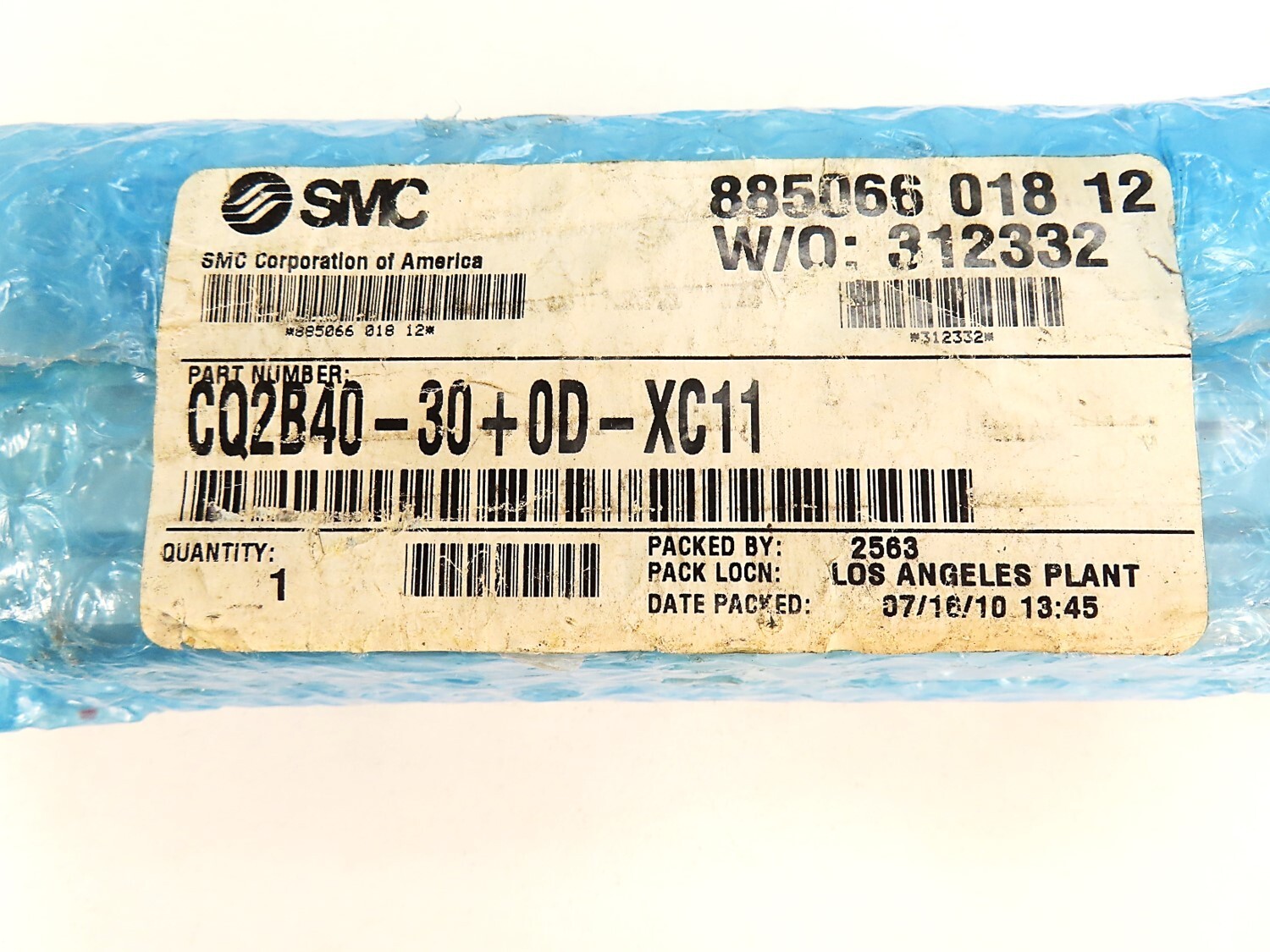 SMC CQ2B40-30+0D-XC11 Pneumatic Cylinder 40mm Bore 30mm Stroke NEW NO BOX