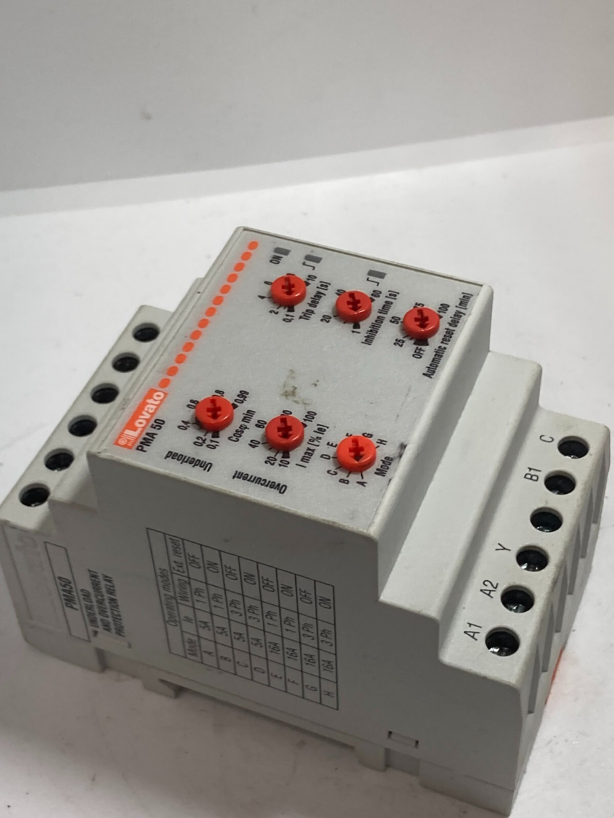 LOVATO PMA50A415 PUMP PROTECTION RELAY SINGLE & 3 PHASE 380-415VAC NNB