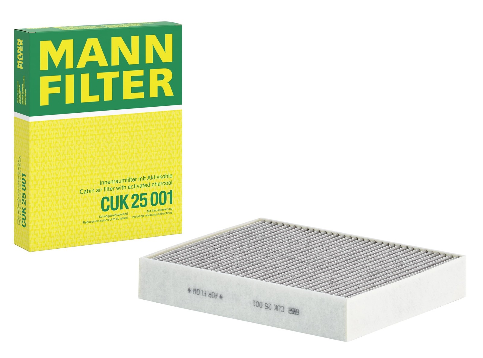 MANN-FILTER CUK 25 001 Cabin Air Filter with Activated Carbon
