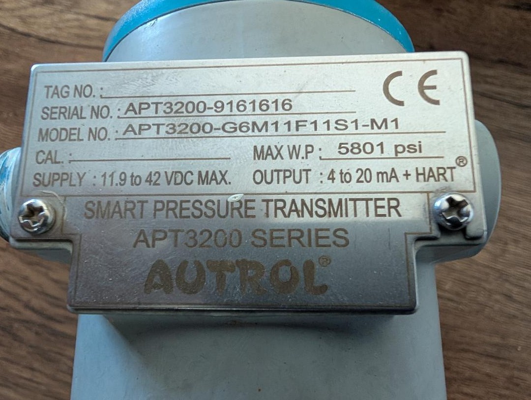 AUTROL SMART PRESSURE TRANSMITTER , APT3200-G6M11F11S1-M1 5801 psi (C1)