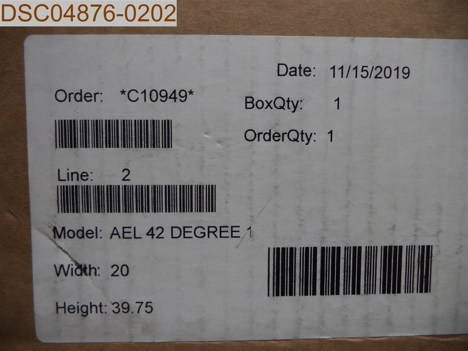 AEL 42, Degree, 20″ width, 39.75″ height, C10949, Brown