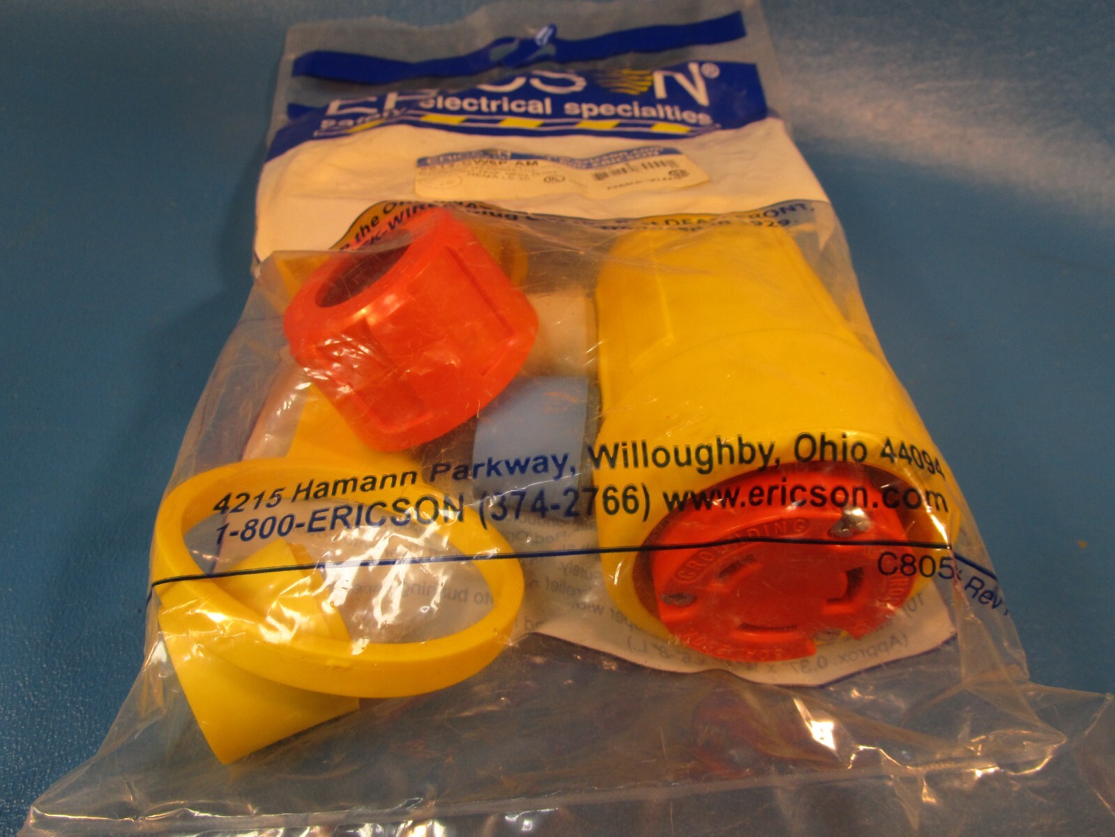 ERICSON 2612-CW6P-AM, CONNECTOR, WATERTIGHT, 250V 30A