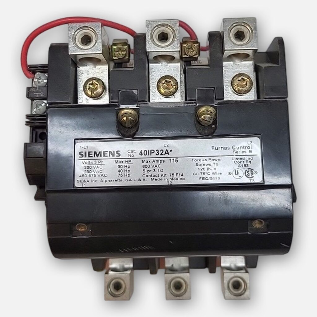 NEW SIEMENS 40IP32A* /B FURNAS CONTROL CONTACTOR 115A 600VAC SIZE 3 1/2