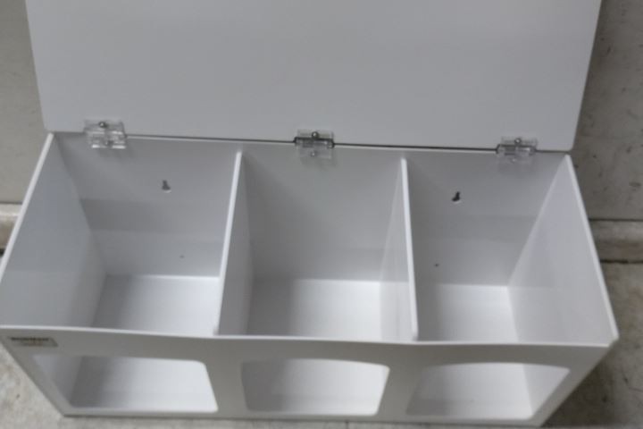 Bowman Dispensers FM001-0213 26-1/2 In Width 3 Compartment Face Mask Dispenser