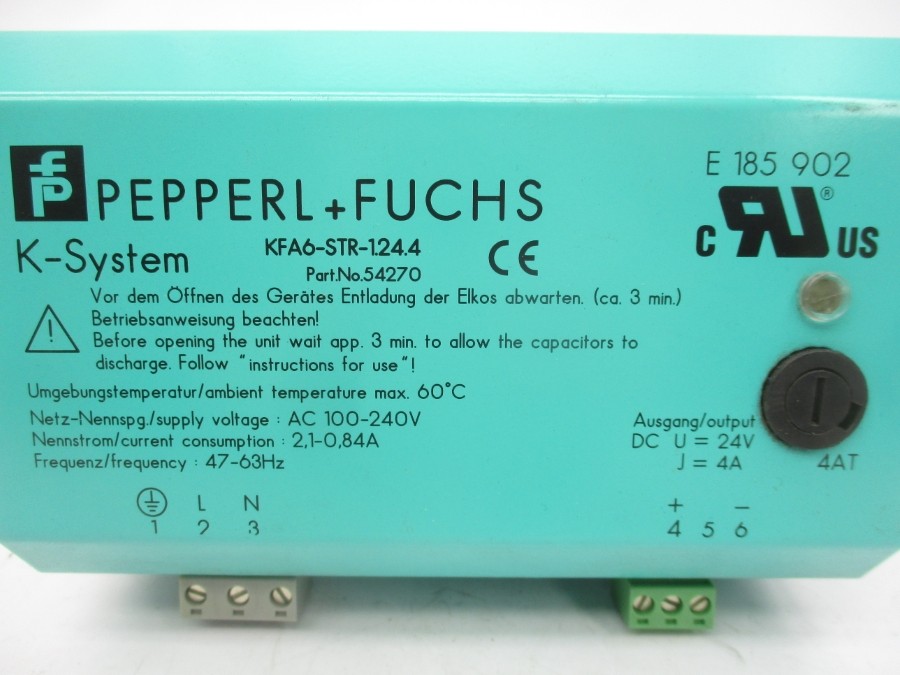 PEPPERL+FUCHS KFA6-STR-1.24.4 54270 100-240VAC 2.1-0.84A NSMP