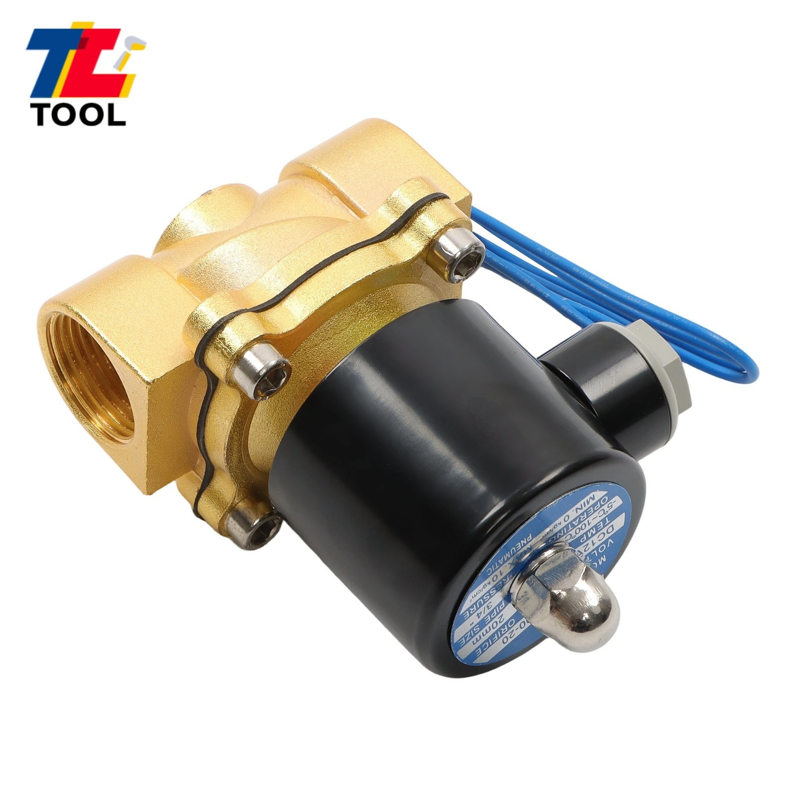 3/4″12V DC DN20 Solenoid Valve Air Water N/C Gas Oil Normally Closed