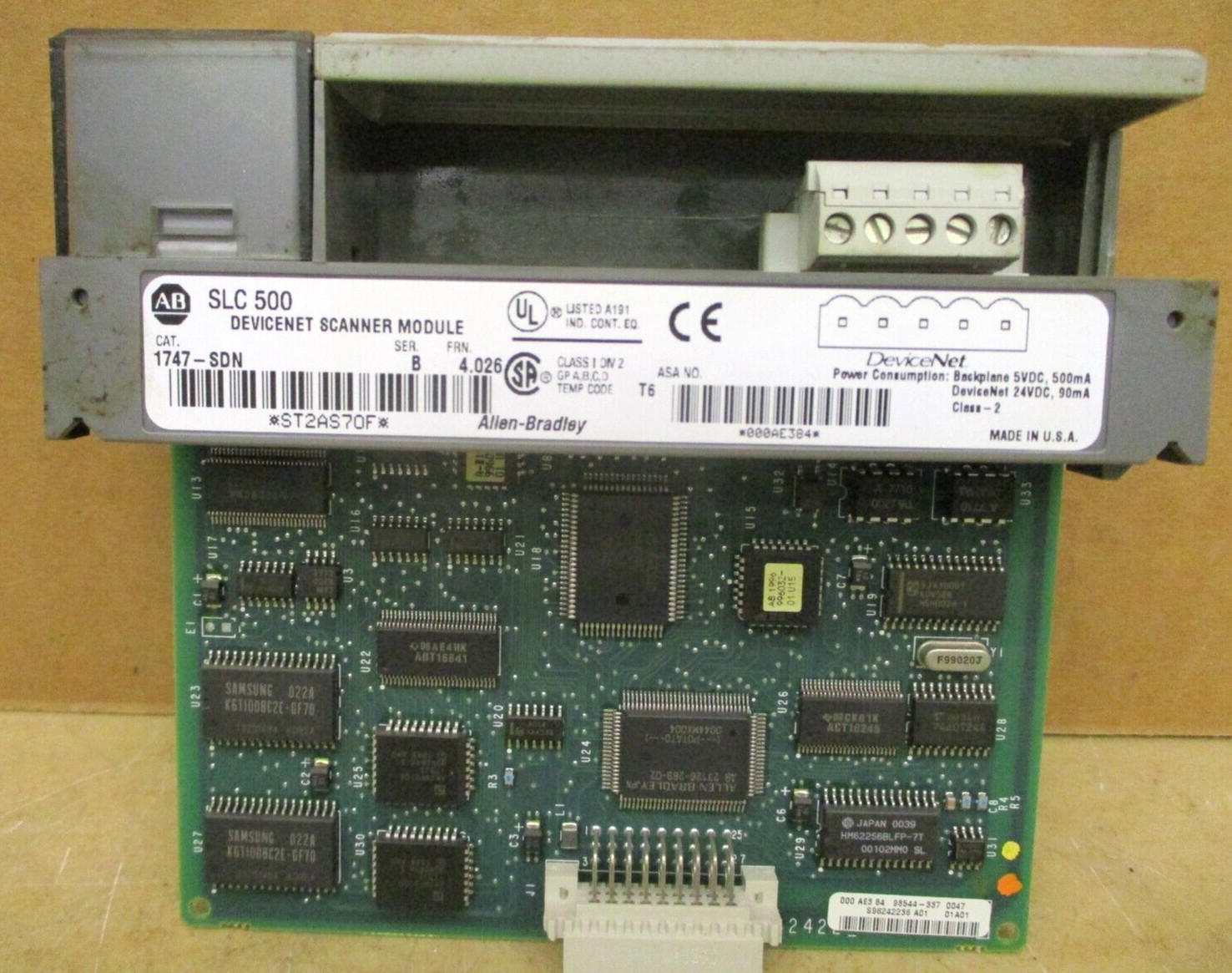 Allen-Bradley SLC 500 1746-P3 Ser A SLC 5/04 CPU 1747-L542 48663GN