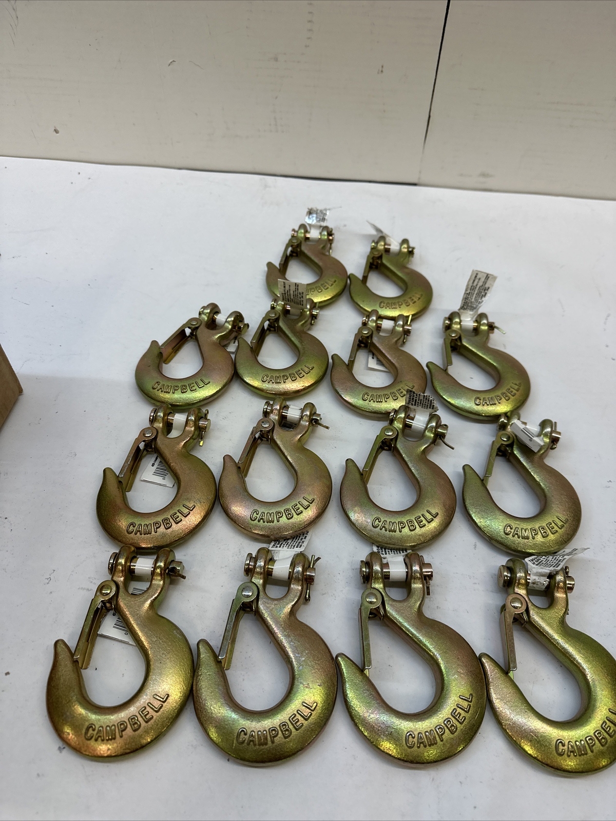 CAMPBELL T9504515 Slip Hook,3/8 in.,6600 lb.,Clevis,Gold PK 14