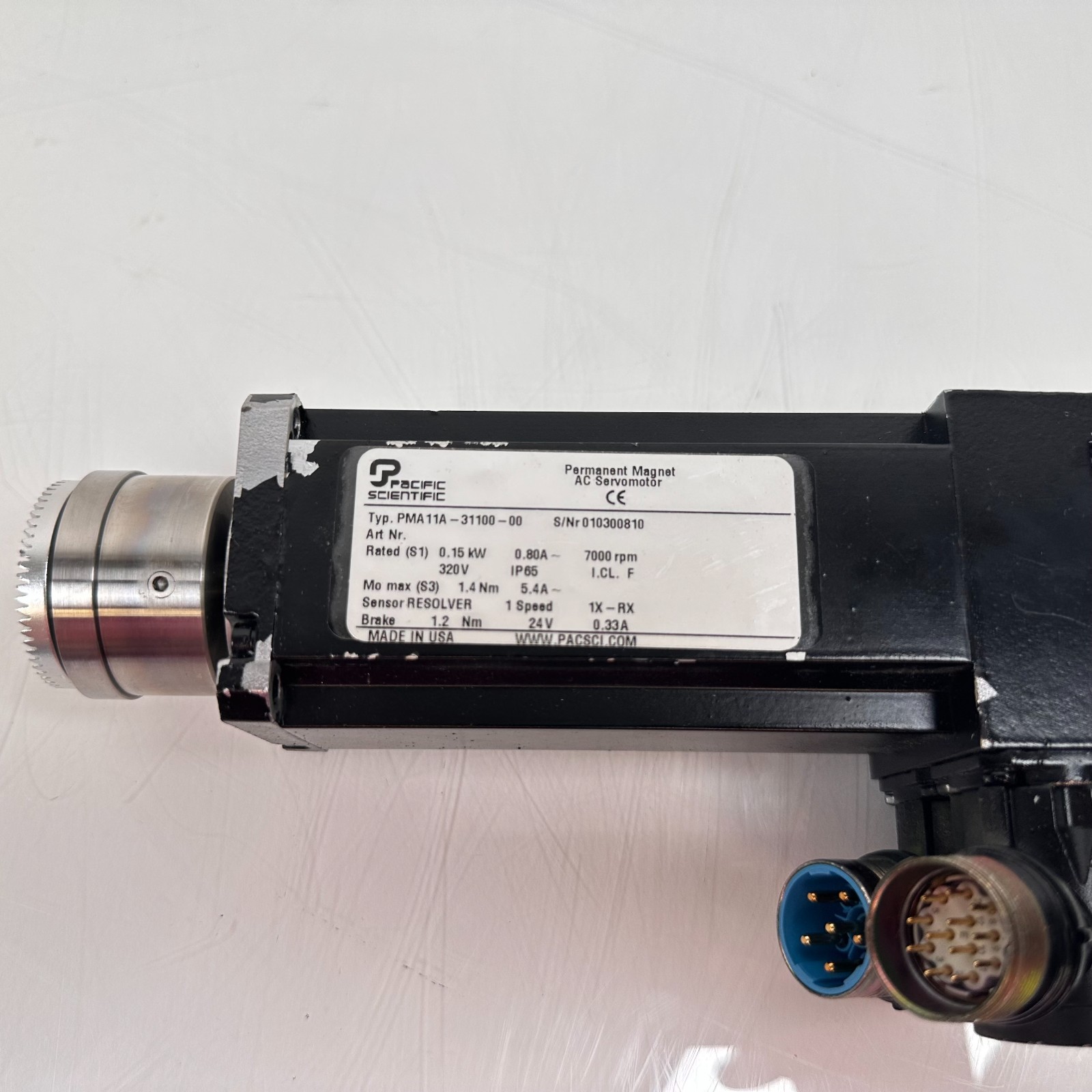 Pacific Scientific PMA11A-31100-00 AC ServoMotor