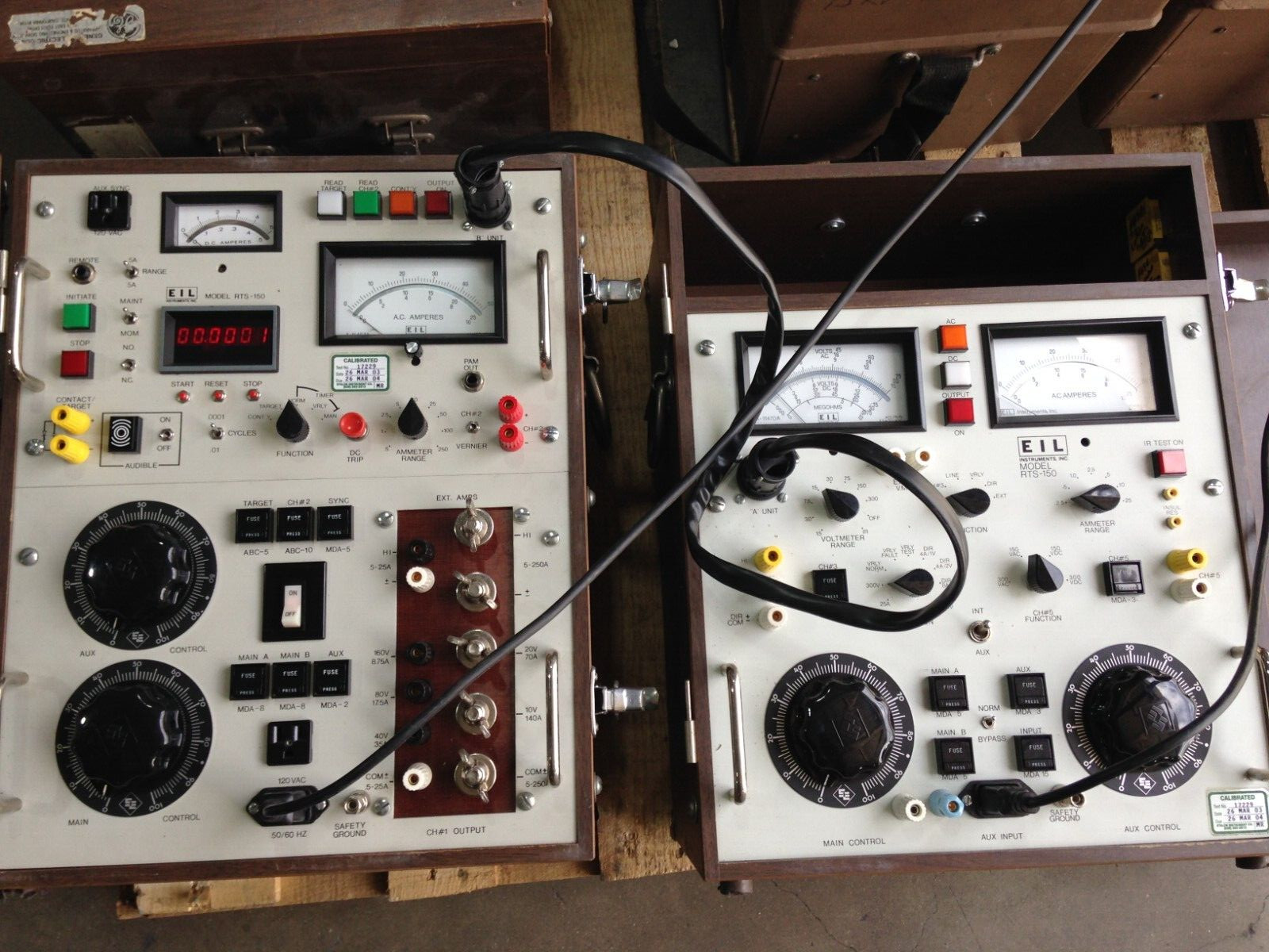 SET OF 2: EIL RTS150 PROTECTIVE RELAY TEST SET – POWERS ON – UNTESTED / AS IS
