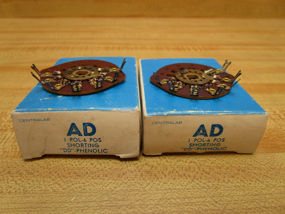 Centralab 1 POL-6 POS Rotary Switch Wafer AD 1 POL-6 POS (Pack of 2)