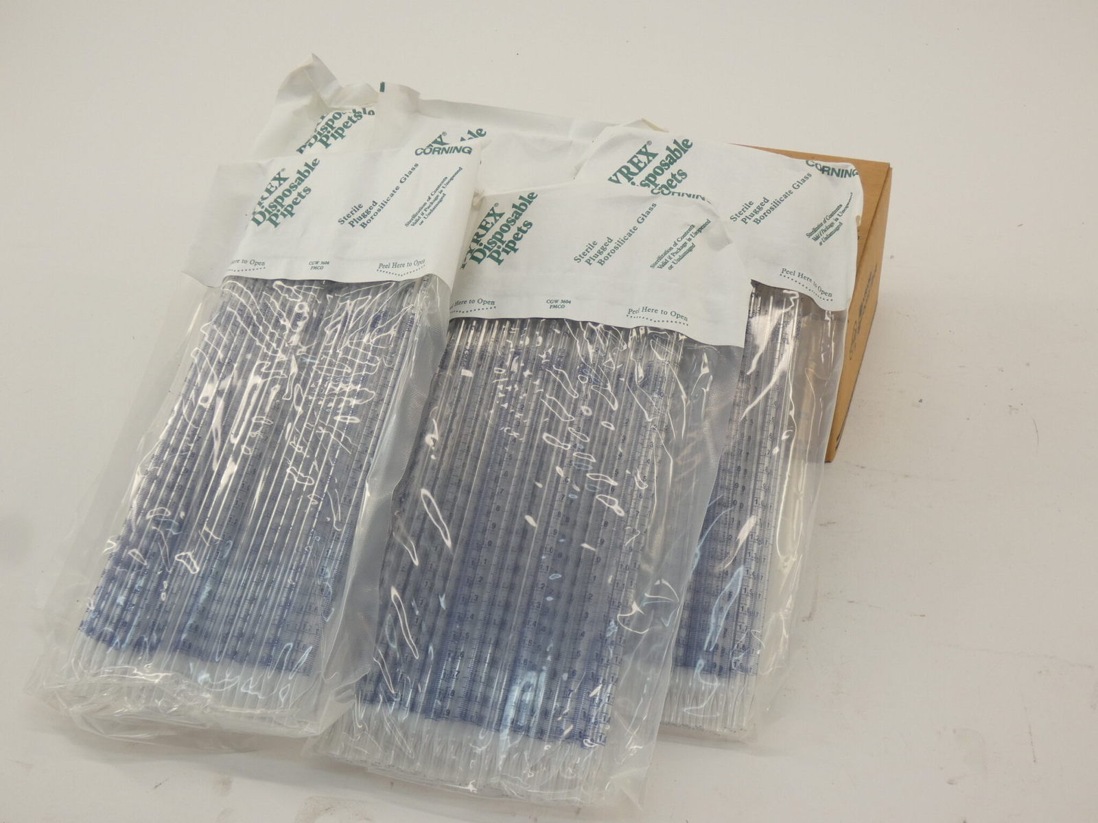 *Lot of 1000* CMS Corning Pyrex Disposable Pipet 2mL 1/100 Serological Borosi…