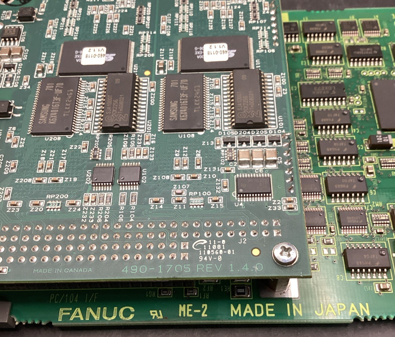Fanuc A20B-8101-0350/02B Interface 490-1705 REV 1.4.0 DeviceNet Board Used #2