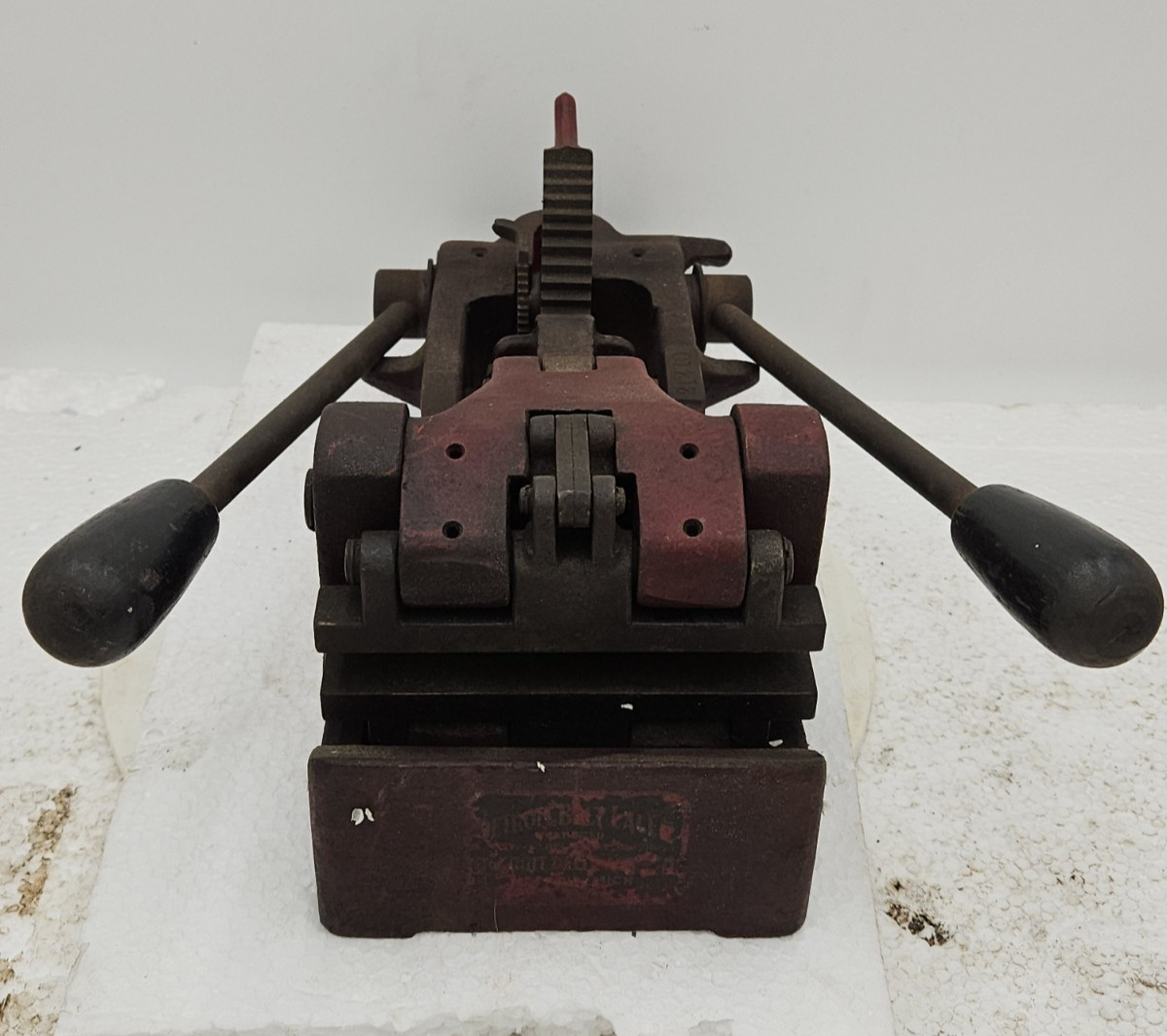 RARE Detroit Belt Lacer Press SER # 21210 Vintage flat belt Lacing. Machine NICE