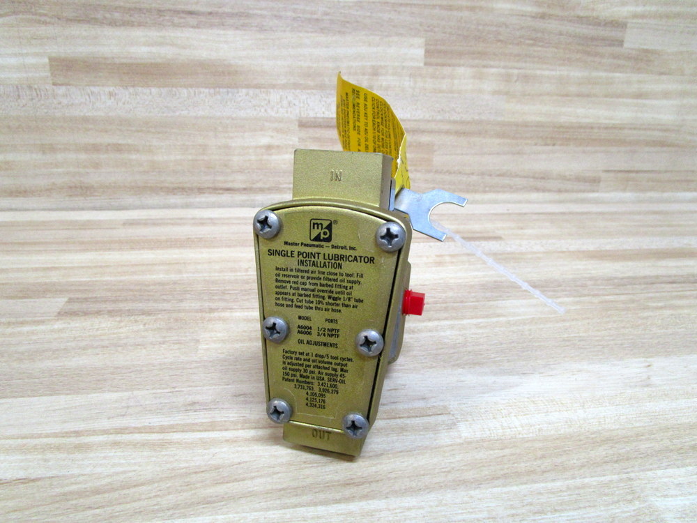 Master Pneumatic A6006 Lubricator W/O Reservoir