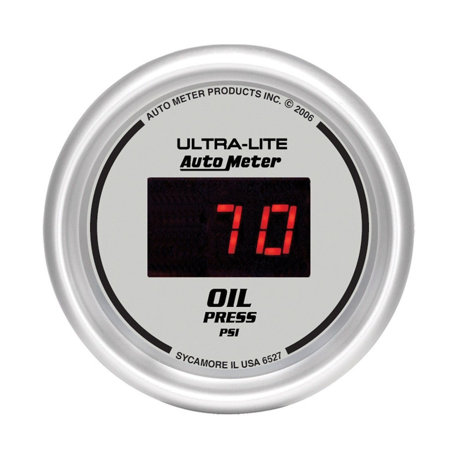 Auto Meter 6527 Ultra-Lite Digital 2-1/16″ 0-100 PSI Digital Oil Pressure Gauge