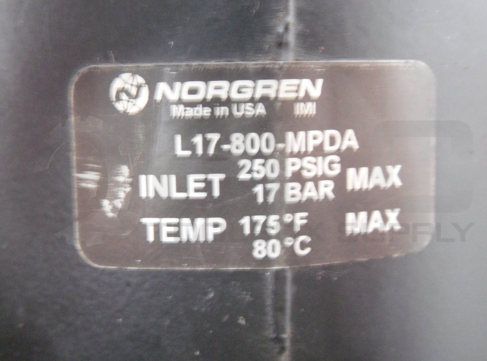 NORGEN L17-800-MPDA LUBRICATOR 250PSIG 17BAR 175F, L17800MPDA